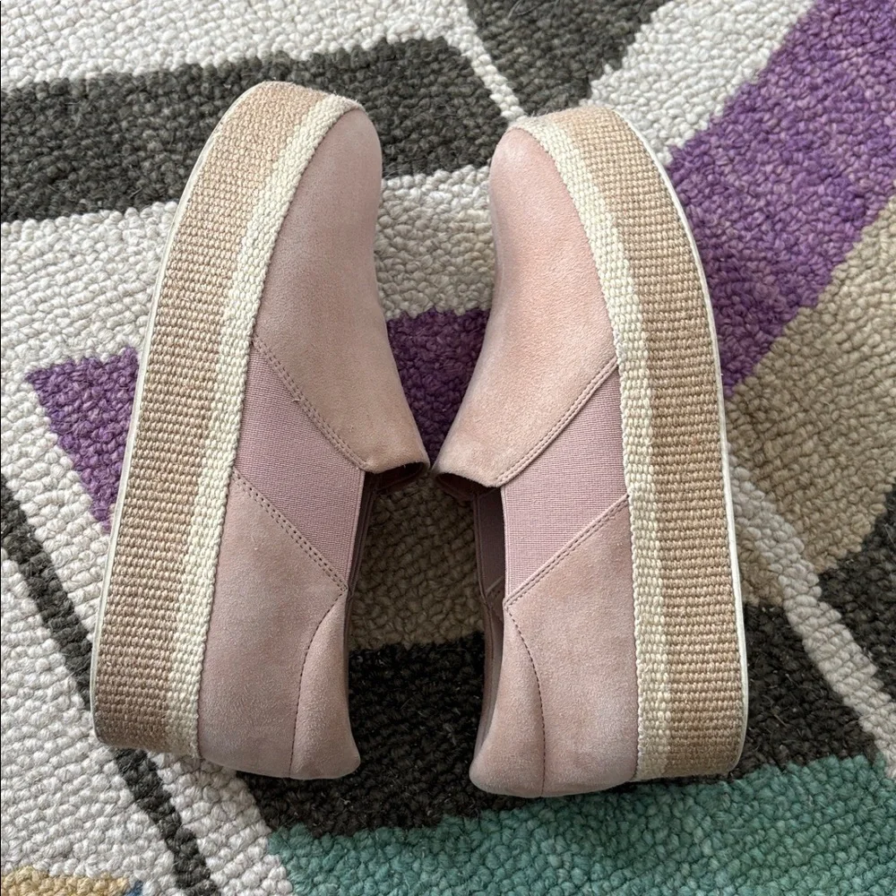 Vince Wilden Platform Suede Slip On Sneakers Shoes